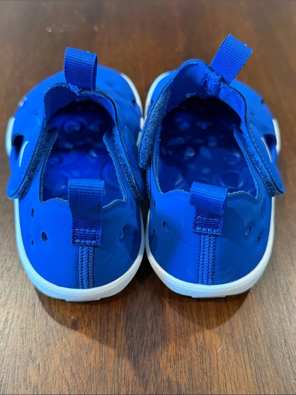 Nike Kids Royal Blue velcro sides Water Shoes with White Sole
